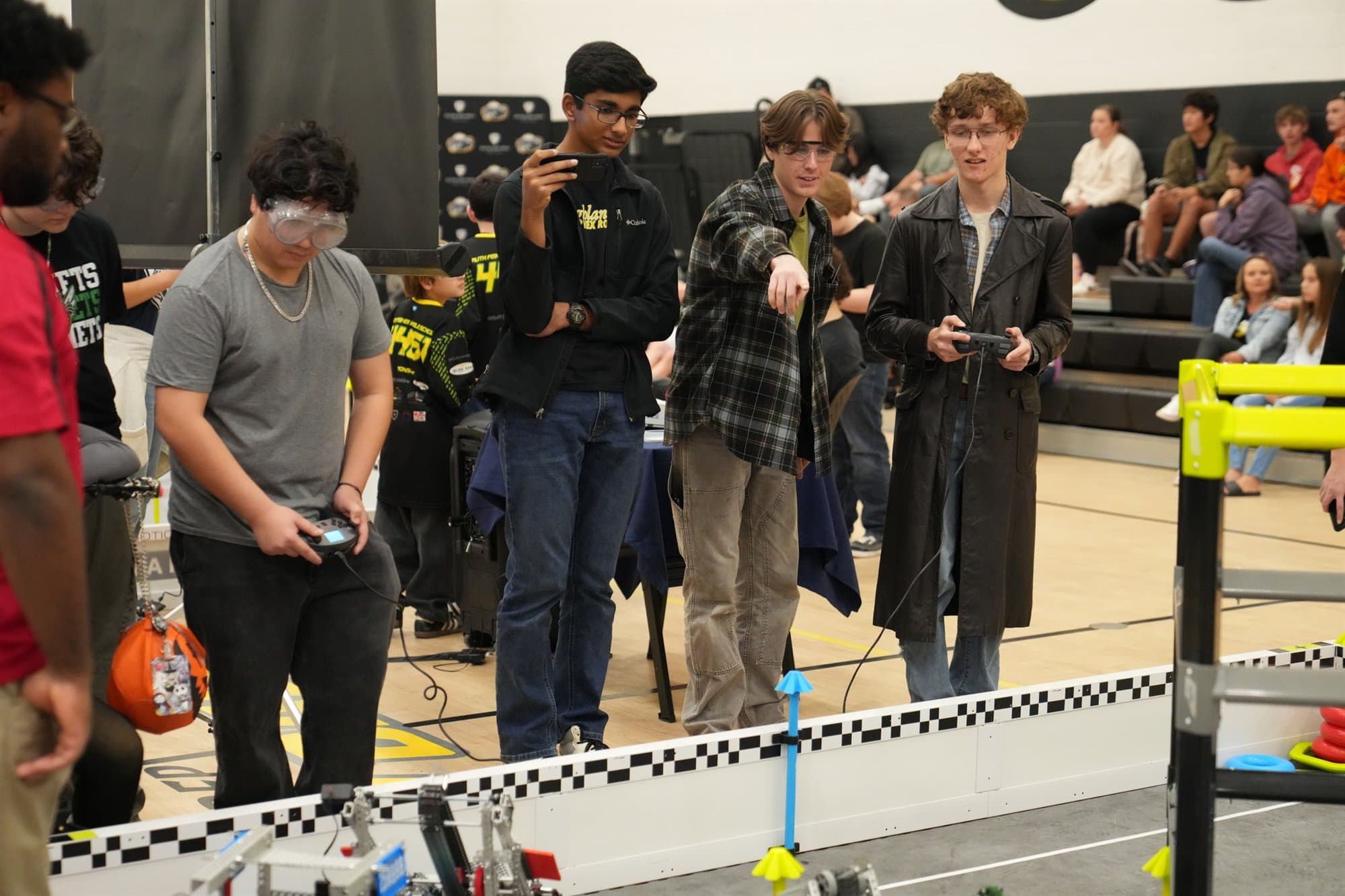 Highland Prep students competing at a robotics event